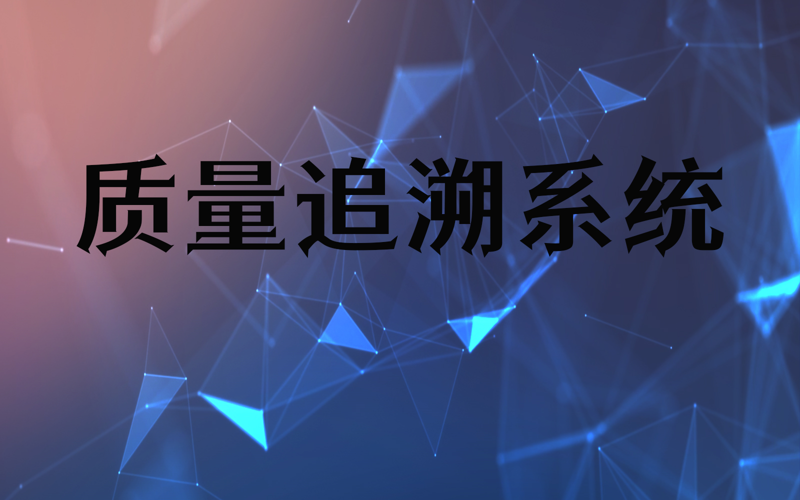 追溯系統(tǒng)定制